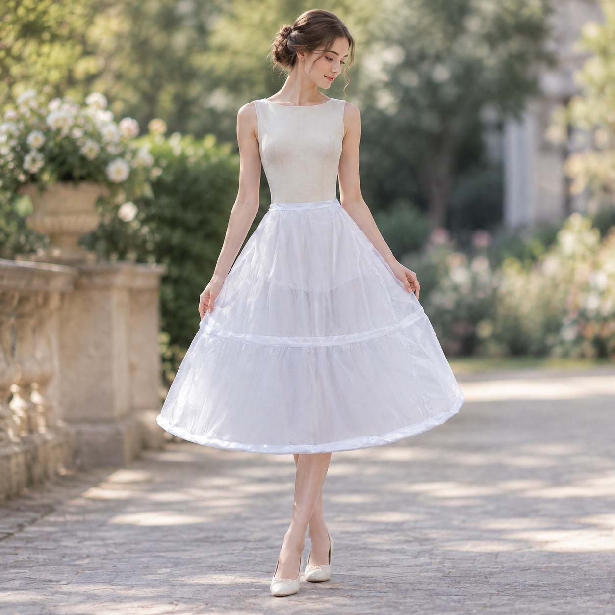 Midi Dress - ชุดเดรสผ้าทูลล์สไตล์ลำลอง ความยาวแม็กซี่ แขนกุด เหมาะสำหรับฤดูใบไม้ผลิ ชุดเดรสผ้าทูลล์ตาข่ายความยาวมิดิ ชุดเดรสลำลองสำหรับฤดูใบไม้ผลิ
