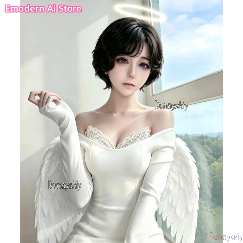 Evening Gown - ชุดคอสเพลย์อนิเมะ New Event CAFE Crossover ชุดเดรสสีขาว