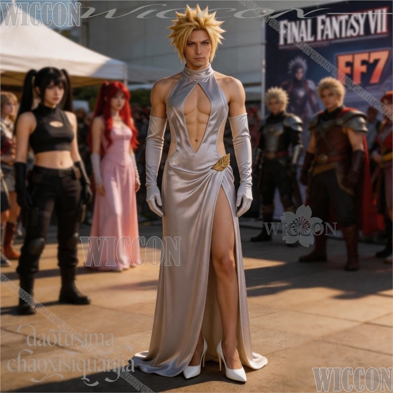 ชุดคอสเพลย์ FF7 ชุดแต่งงานผ่าส - Evening Gown บทวิจารณ์และราคา