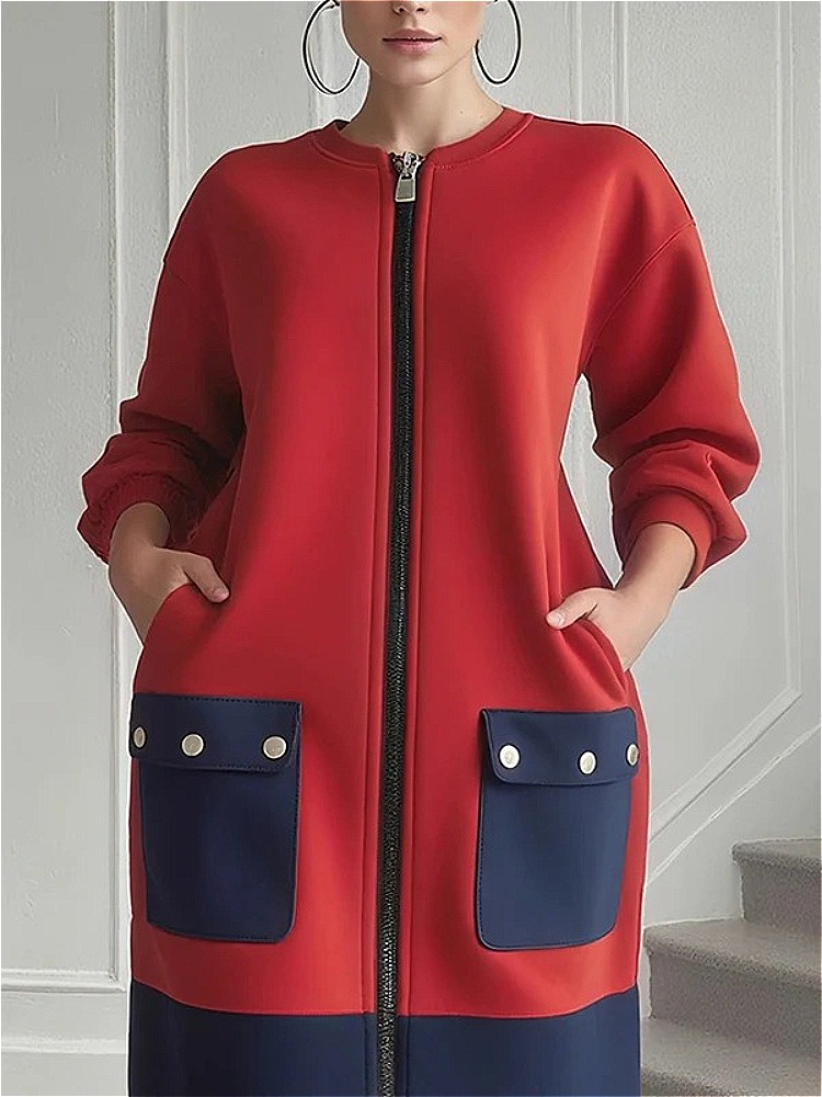 เดรสแขนยาวสีตัดกัน Modigirl สำ - Women'S Red Formal Wear บทวิจารณ์และราคา