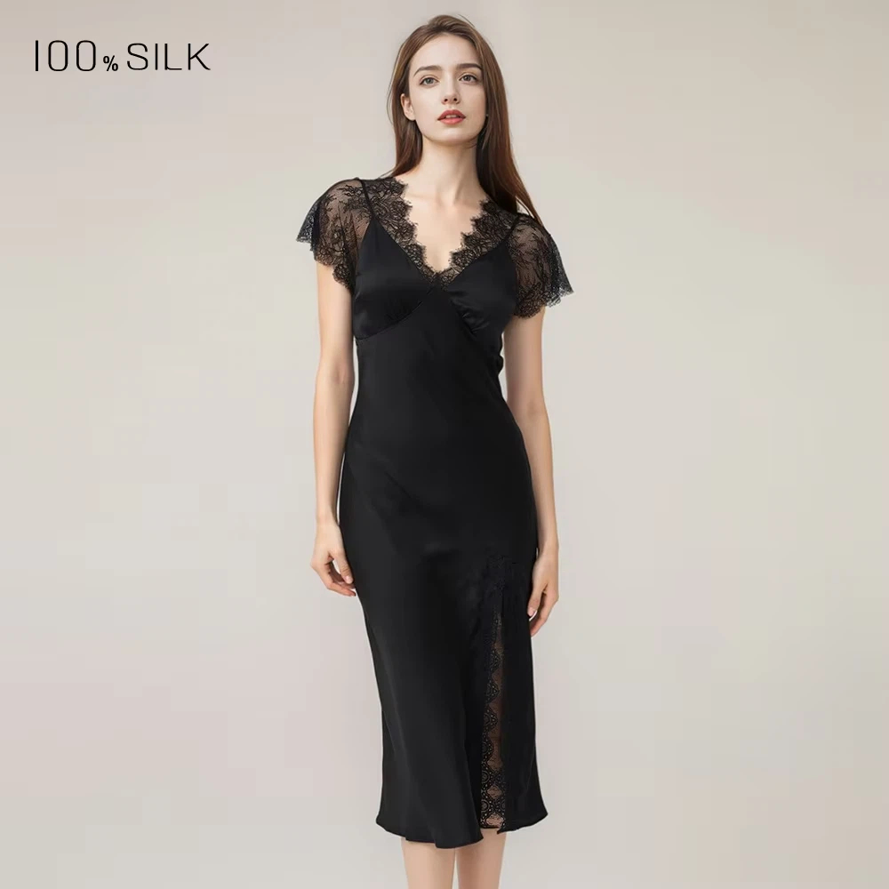 ชุดนอนผ้าไหมเซ็กซี่สำหรับผู้หญ - Lace Dress บทวิจารณ์และราคา