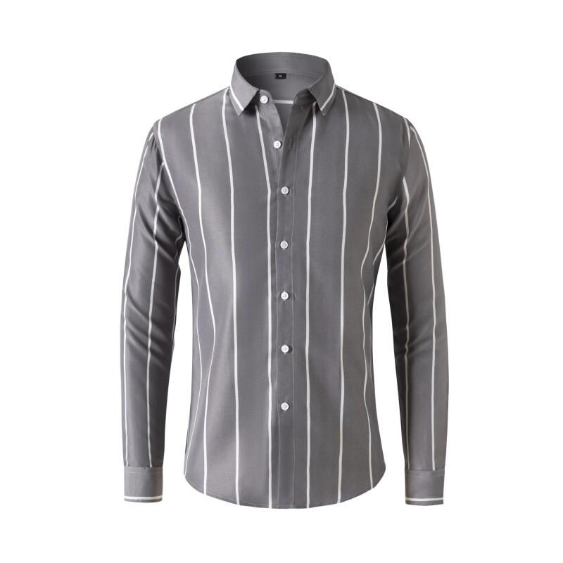 เสื้อเชิ้ตลายทางแขนยาวทรงเข้าร - Formal Dress บทวิจารณ์และราคา