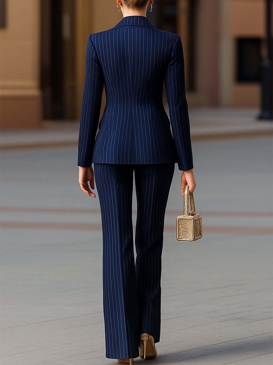 ชุดสูทผู้หญิงสุดหรู สีกรมท่า ก - Tailored Trouser Wide บทวิจารณ์และราคา