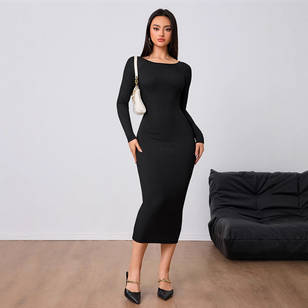 ชุดเดรสแฟชั่นผู้หญิงเรียบง่ายส - Midi Dress บทวิจารณ์และราคา