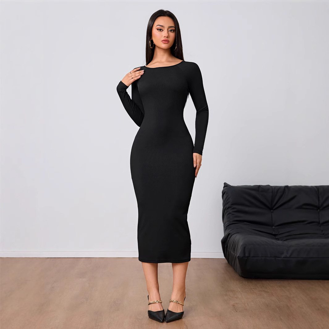 ชุดเดรสแฟชั่นผู้หญิงเรียบง่ายส - Midi Dress บทวิจารณ์และราคา