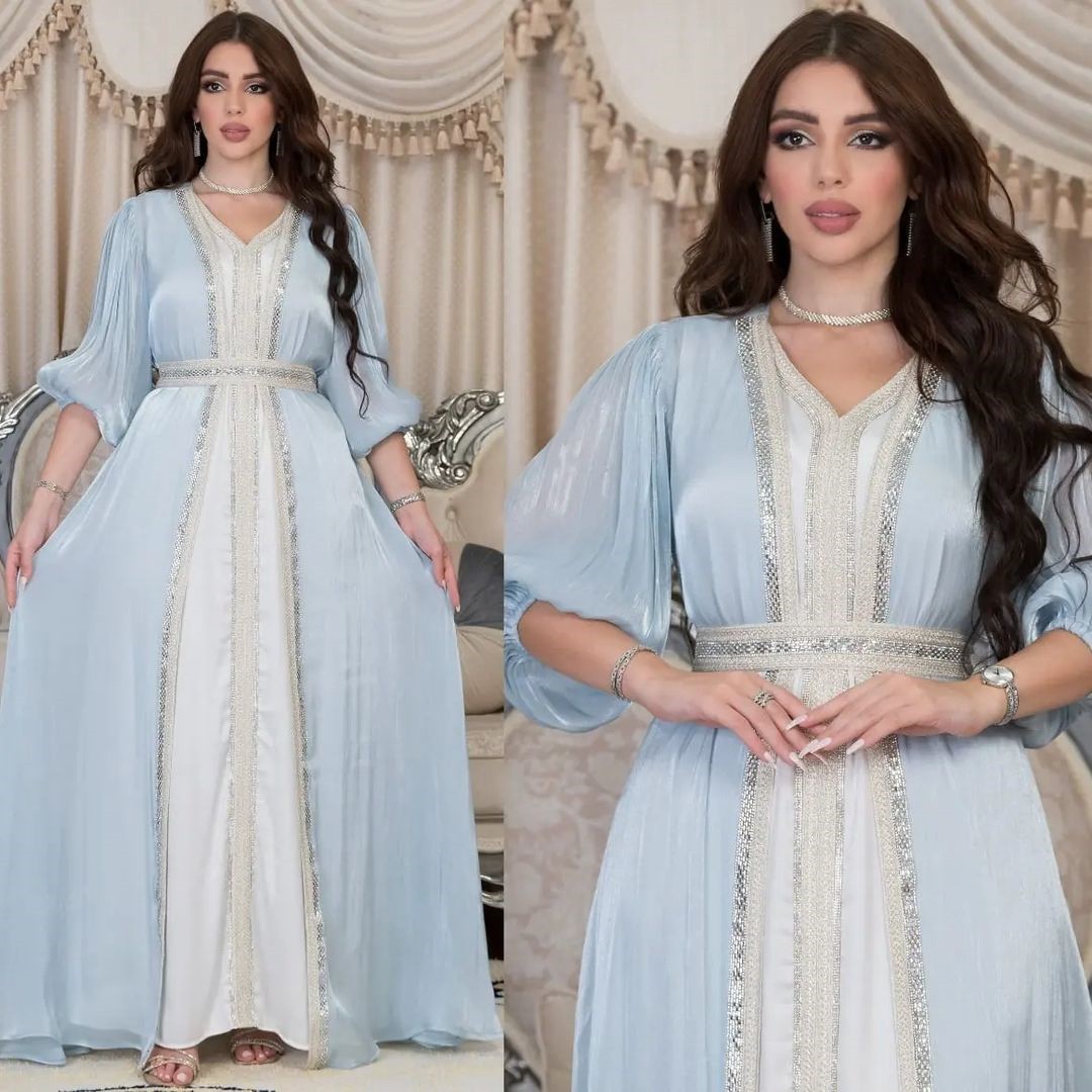 ชุดเดรสเลื่อมสีลาเวนเดอร์ คอวี - Formal Dress บทวิจารณ์และราคา